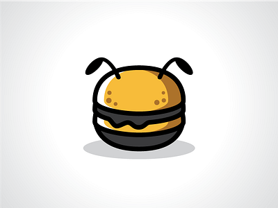 Bee Hornet Burger Logo Template