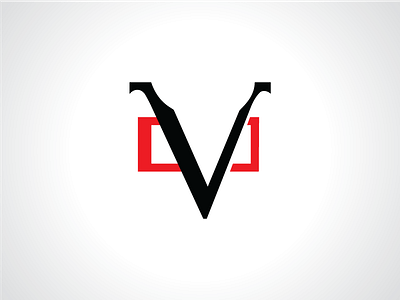 Capital V Logo Template