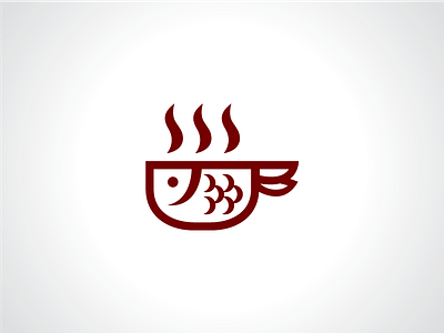 Fish Bowl Soup Logo Template bowl breakfast dinner fish food logo lunch meal restaurant soup template