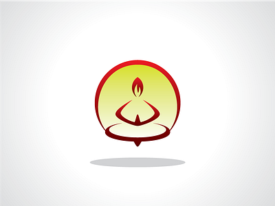 Hot Meditate Yoga Logo Template fire flame focus hot logo meditaion meditate mind peace peaceful template yoga