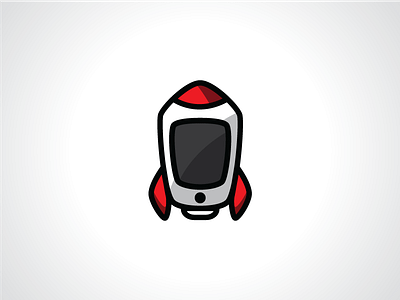 Rocket Phone Logo Template iphone logo missile phone rocket smartphone template