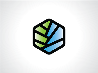 Layered Hexagon Logo Template