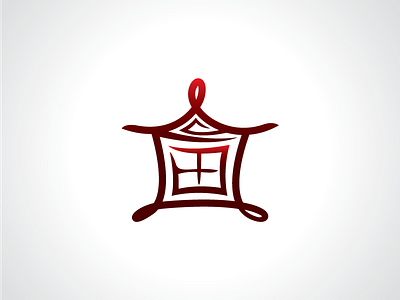 House Lantern Logo Template home house lantern logo oriental red template