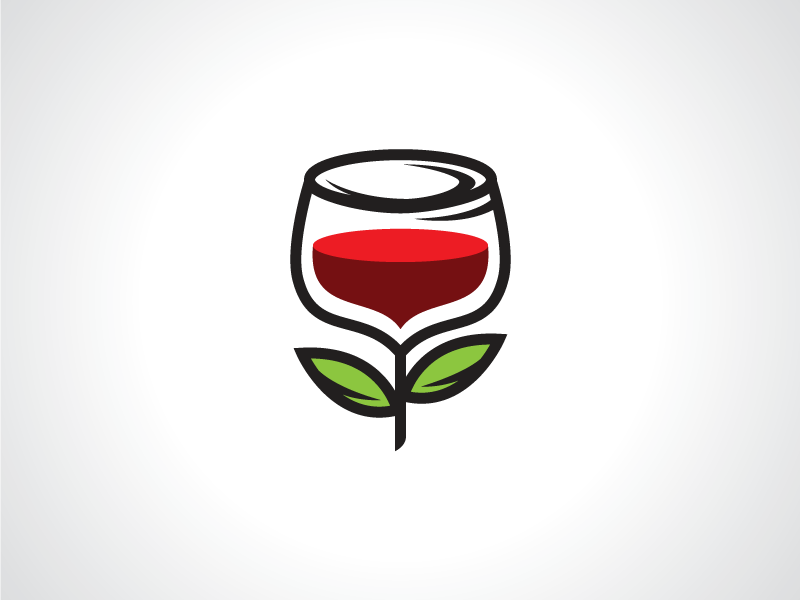 Red Rose Wine Logo Template designed by Heavtryq. 