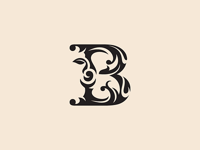 Florar Letter B Clipart alphabet brand flora floral flower font leaf letter logo type typography uppercase