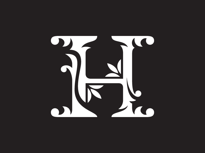 Letter H Floral Clipart by Heavtryq on Dribbble