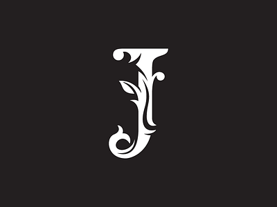 Letter J Florar Clipart alphabet brand flora floral flower font leaf letter logo type typography uppercase