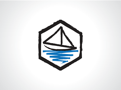 Hexagonal Boat Logo Template