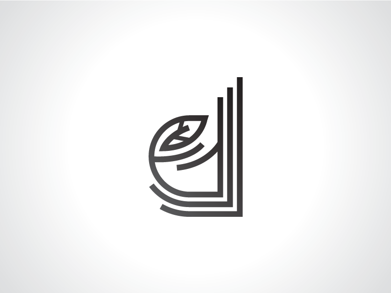 Letter D Leaf Logo Template line style logo type logo letter logo alphabet logo line style logo letter d logo leaf logo logo template logo design