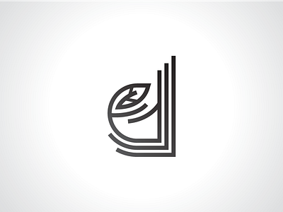 Letter D Leaf Logo Template