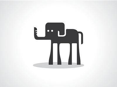 Log Leg Elephant Logo Template
