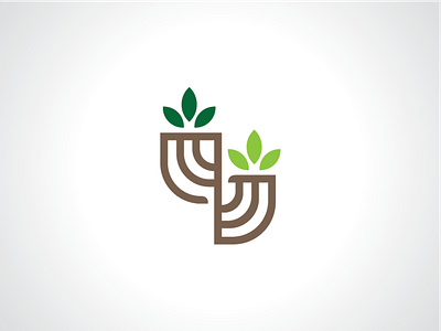 Twin Seed Logo Template flower green lead logo logo design logo design branding logo inspiration logo template plant plant logo seed logo