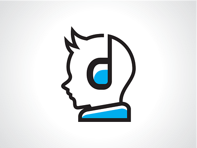 Earphone Boy Logo Template boy boy logo digital earphone earphone logo logo logo design logo template music music logo sound template