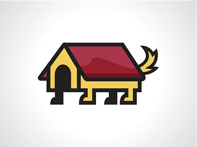 Portable Dog House Logo Template