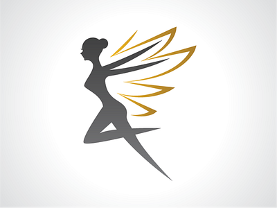 Golden Wing Fairy Logo Design