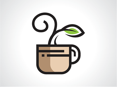 Natural Drink Logo Template beverage logo coffee logo drink logo green tea logo tea logo