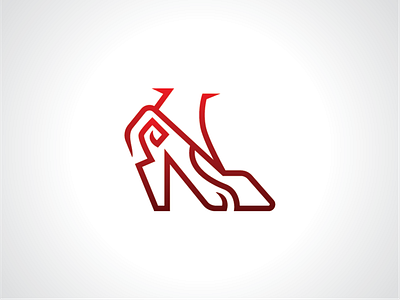 Red High Heels Logo Template
