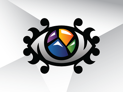 Eye Of Gem Logo design diamond eye gem logo logo art shining shiny simple logo template