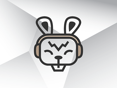 Dj Bunny Logo Template animal logo bunny bunny logo design dj dj logo earphone earphone logo logo logo design pet logo