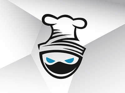 Chef Ninja Logo Template chef chef logo chef ninja logo cook cooking logo design kitchen logo ninja ninja logo ninja mascot logo restaurant restaurant logo template