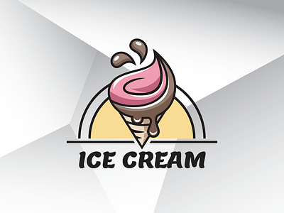 Summer Ice Cream Logo Template by Heavtryq on Dribbble