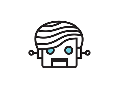 Nice Guy Robot Android Logo android classic cyborg design hair logo old robot slave template