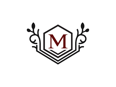 Letter M Crest Logo Template