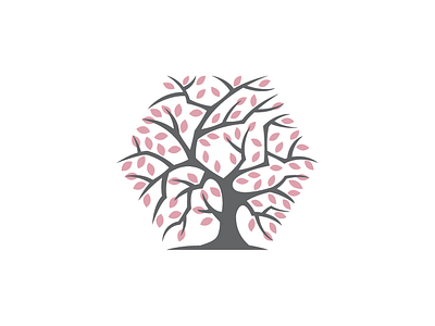 Hexagonal Tree Shape Logo Design