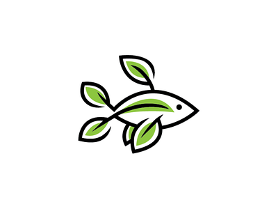 Eco fish logo eco logo ecology logo fish logo leaf logo