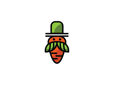 Mr Carrot Logo carrot carrot logo mustache mustache logo old man logo