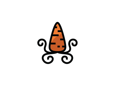 octopus carrot logo design carrot carrot logo octopus octopus logo squid squid logo