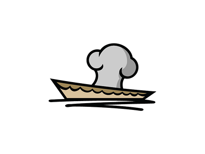 Chef Hat on Boat Logo