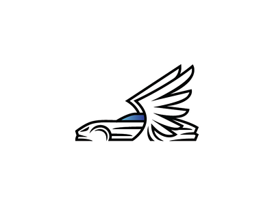 Winged Sport Car Logo