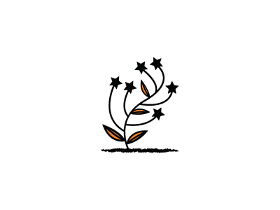 Star Flower Plant Logo