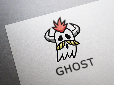 Viking Ghost Logo ghost logo mustache logo spooky logo viking logo