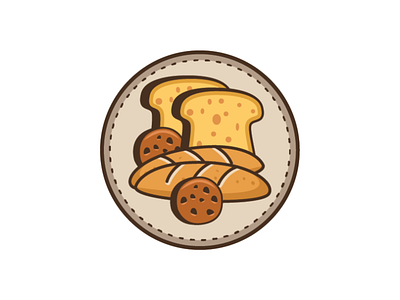 Twin Breads Logo bread logo breadcrumb breads cookies cookies logo logo design logo template