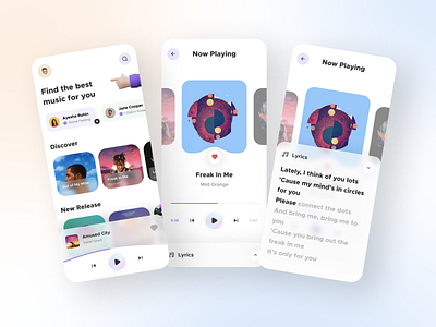 Music Player App 3d animation app branding design graphic design illustration logo motion graphics ui ux vector