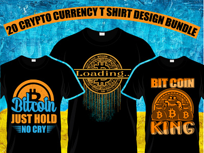 20 Cryptocurrency T-Shirt Design Bundle