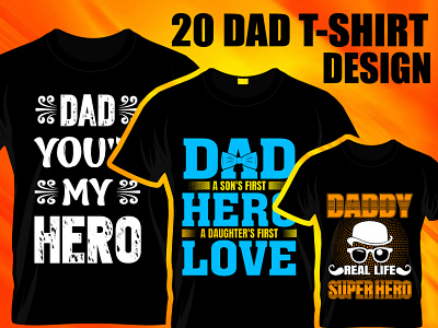 20 Dad T-Shirt Design Bundle