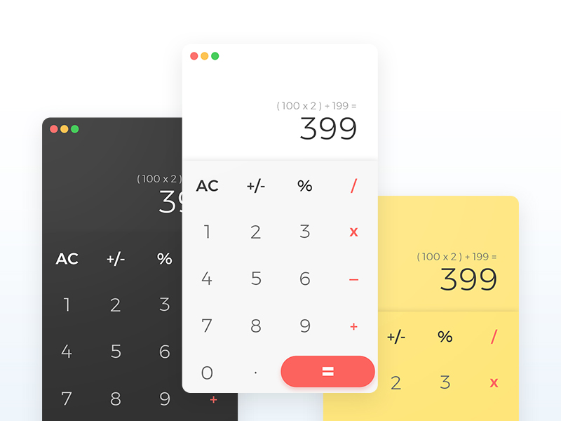 Calculator by Liquan Fu on Dribbble