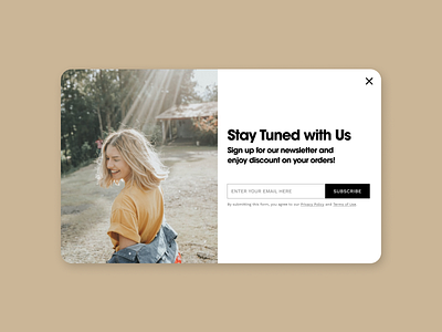 Subscription form concept for clothing store | UI design 026 dailyui dailyui026 design subcribe subscription ui website website design
