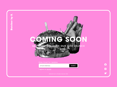 Coming soon page concept for restaurant | UI design 048 branding coming soon coming soon page dailyui dailyui 048 design ui website