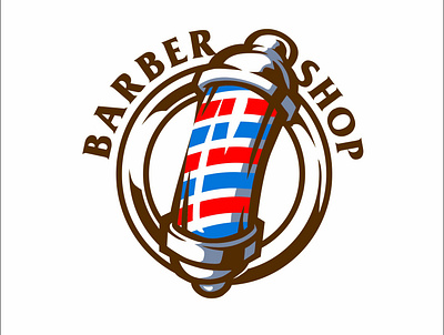 barber shop logo barber barberlogo branding design designmascot graphic design illustration logo mascot mascotlogo vector