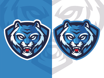 BLUE TIGER LOGO MASCOT design esport logo esport mascot logo graphic design logo mascot mascot logo tiger tiger logo tiger mascot vector