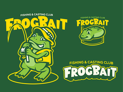 FROG MASCOT LOGO baitcasting design fishing fishing mascot frog frog mascot graphic design illustration logo mascot