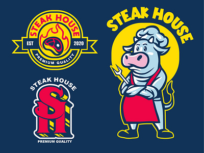 STEAK HOUSE MASCOT LOGO