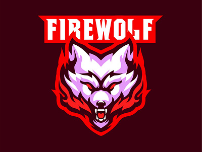 WOLVES animal design fire graphic design head illustration logo logo mascot mascot mascot logo vector wolf wolves