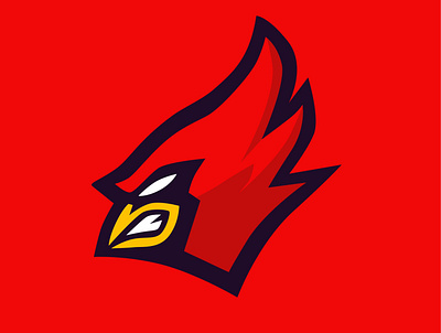 CARDINAL bird bird mascot cardinal cardinal bird design graphic design illustration logo mascot mascot logo red vector