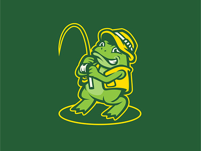 FISHING FROG design fishing fishing mascot fishing mascot logo frog frog bait frog mascot logo graphic design illustration logo mascot mascot logo vector