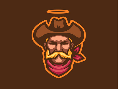 AMERICAN COWBOY american country cowboy cowboy mascot design graphic design illustration logo mascot mascot logo vector